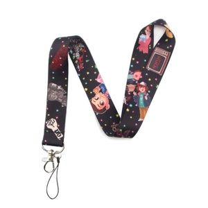 Arlo Wear Netflix Series Horror 80s Stranger Things Black Lanyard Keychain